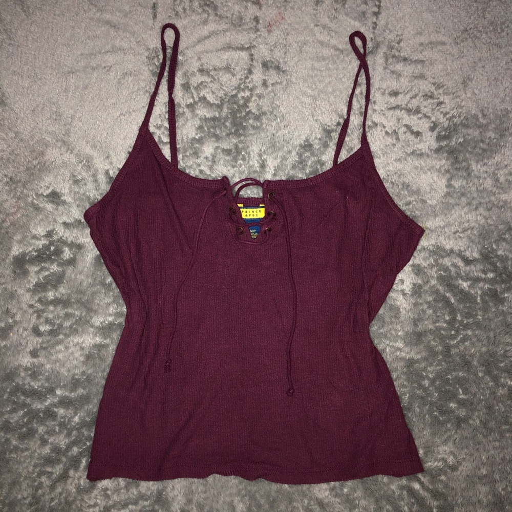 Lace Up Spaghetti Tank Top